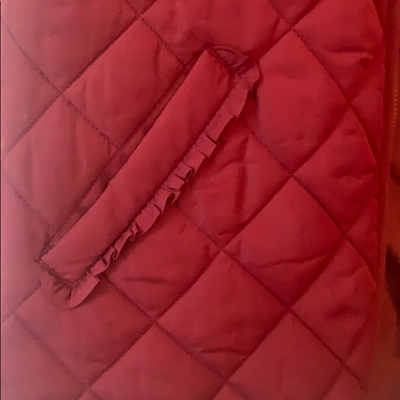 Berry J Crew ruffle quilted vest - Picture 3 of 6